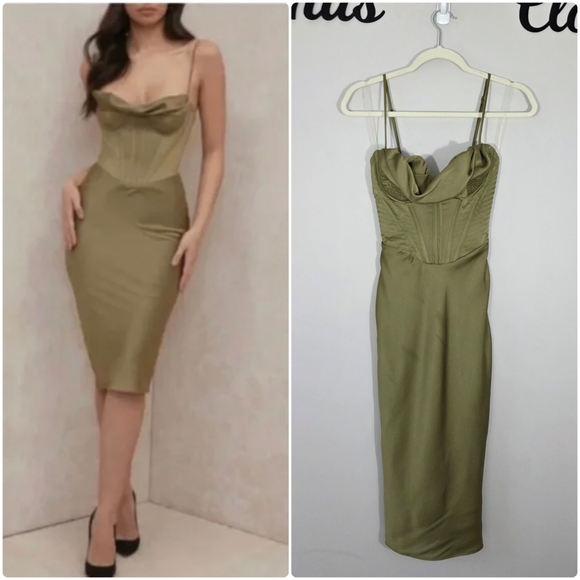House of CB | Dresses | House Of Cb Myrna Olive Green Satin Corset Midi Dress Size Xs | Poshmark House of CB | Dresses | House Of Cb Myrna Olive Green Satin Corset Midi Dress Size Xs | Poshmark